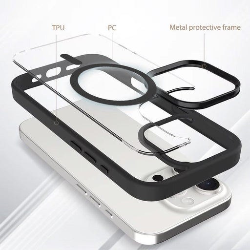 iPhone 17 Air Redefine Metal Camera Lens Transparent Case Cover With Magnetic Ring Hybrid Case JPC MOBILE ACCESSORIES