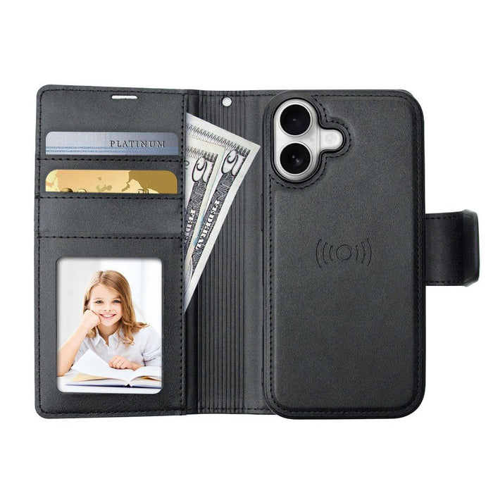 iPhone 17 Hanman 2 in 1 Detachable Flip Leather Wallet Case With Magnetic Ring Wallet Case JPC MOBILE ACCESSORIES