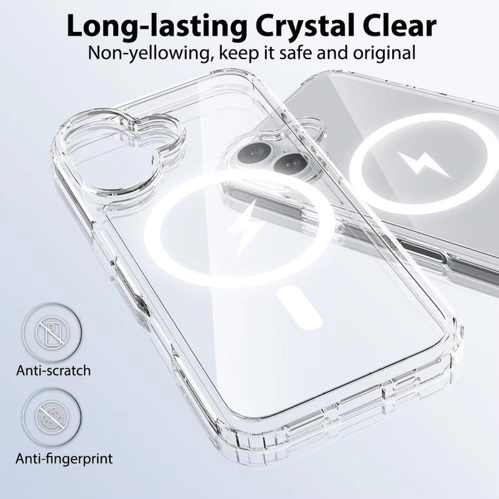 iPhone 17 High Quality Acrylic + TPU Hybrid Transparent Case Cover With Magnetic Ring Hybrid Case JPC MOBILE ACCESSORIES