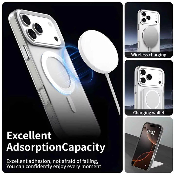 iPhone 17 Pro High Quality Acrylic + TPU Hybrid Transparent Case Cover With Magnetic Ring Hybrid Case JPC MOBILE ACCESSORIES