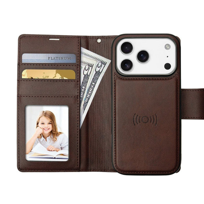 iPhone 17 Pro Max Hanman 2 in 1 Detachable Flip Leather Wallet Case With Magnetic Ring Wallet Case JPC MOBILE ACCESSORIES