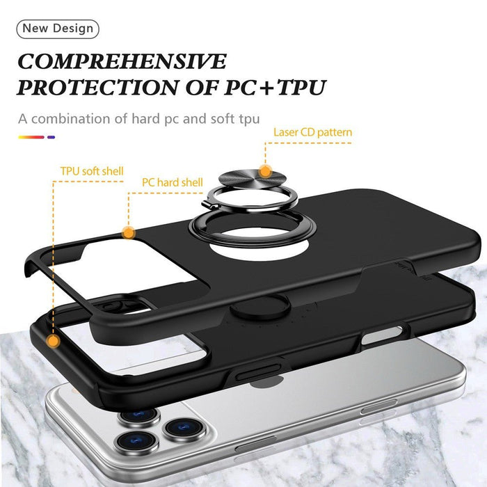 iPhone 17 Pro Max Magnetic Ring Holder Shockproof Case Cover Hybrid Case JPC MOBILE ACCESSORIES