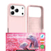 iPhone 17 Pro Max REDEFINE liquid silicone case in pink with magnetic ring and camera protection, soft-touch finish
