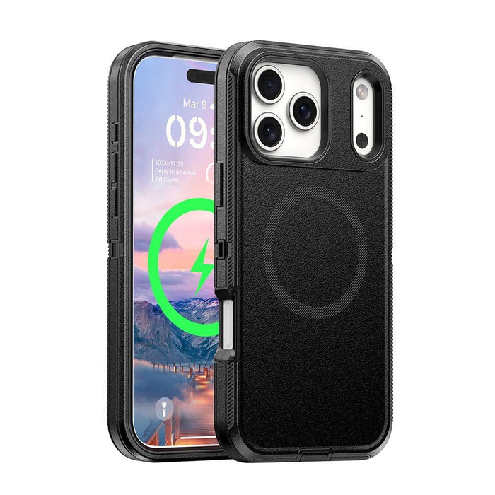 iPhone 17 Pro Shockproof Robot Armor Hard Plastic Belt Clip Case Cover With Magnetic Ring Armor Case JPC MOBILE ACCESSORIES