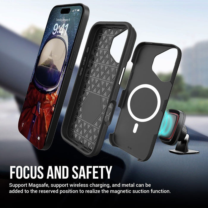 iPhone 17 Rhinos Rugged Shockproof Case Cover With Magnetic Ring Hybrid Case JPC MOBILE ACCESSORIES