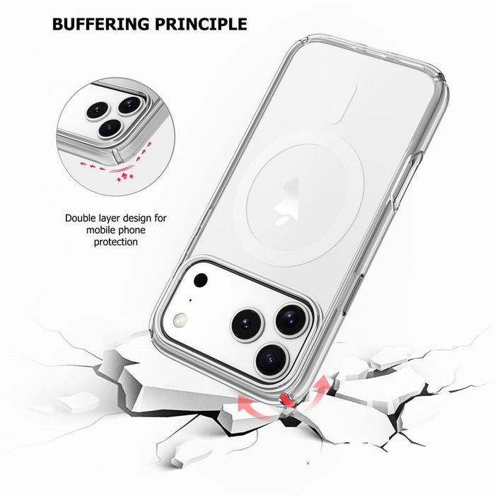 iPhone 17 UTIA Ultimake Shockproof Transparent Case Cover With Magnetic Ring Silicone Case JPC MOBILE ACCESSORIES