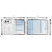 Exploded view of the clear hinge-protective case panels for iPhone Duo