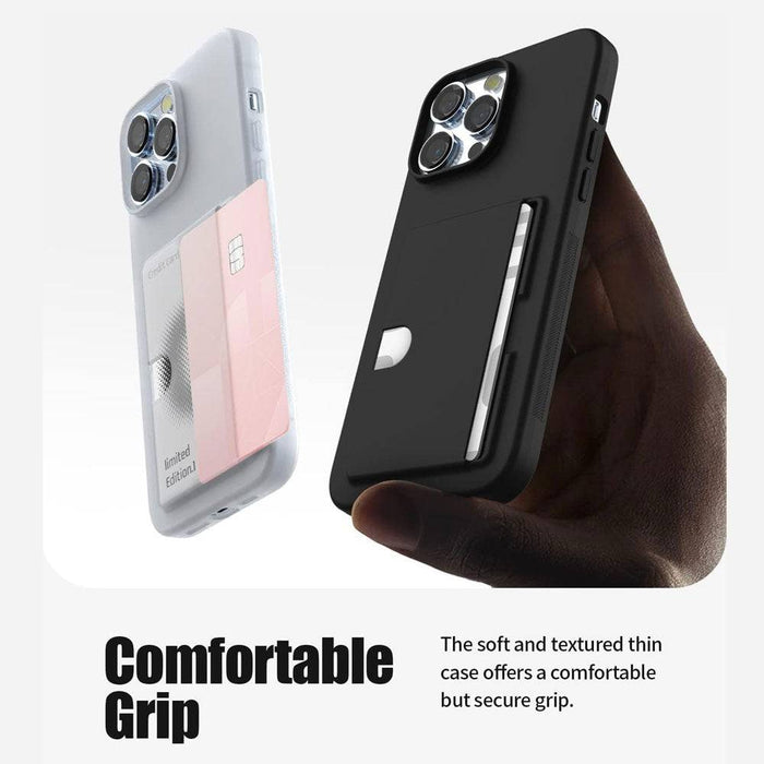 Back view of slim card holder case for iPhone 15 Pro Max