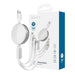 iQuick 3 in 1 Retractable Fast Charge & Data Sync Cable (IQTC2301) - White, showing retractable design.
