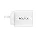 iQuick 30W USB-C GaN wall charger top view branding logo white compact fast charging adapter