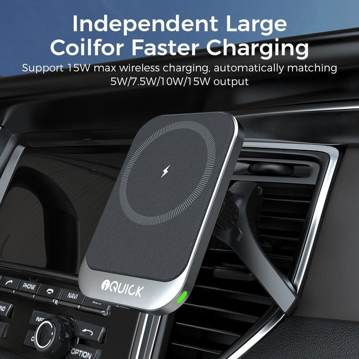 iQuick iMG1 Magnetic 15W Air-Vent Car Mount - MagSafe Compatible Wireless Charger JPC MOBILE ACCESSORIES