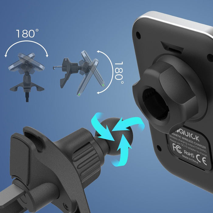 iQuick iMG1 Magnetic 15W Air-Vent Car Mount - MagSafe Compatible Wireless Charger JPC MOBILE ACCESSORIES