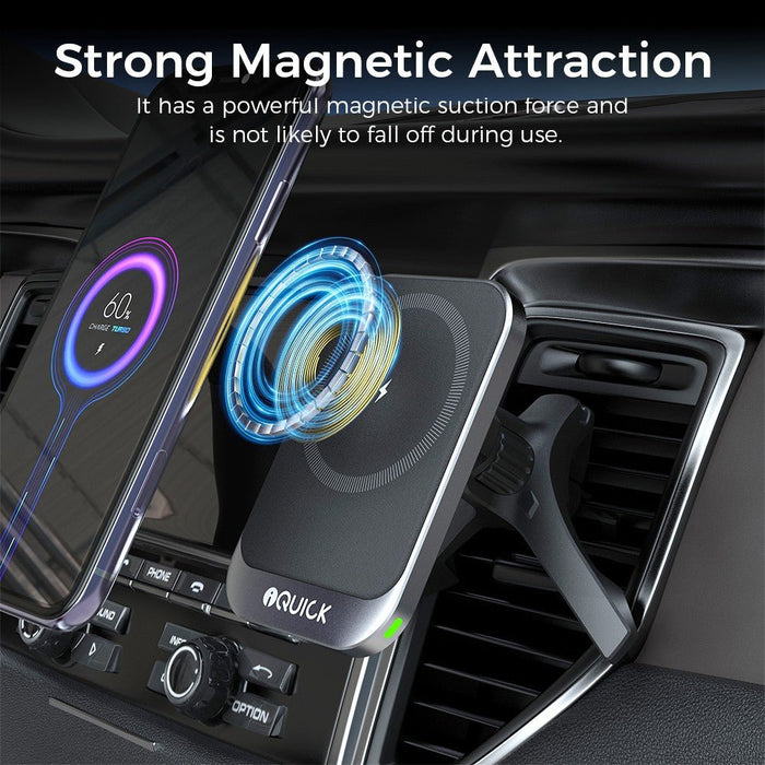 iQuick iMG1 Magnetic 15W Air-Vent Car Mount - MagSafe Compatible Wireless Charger JPC MOBILE ACCESSORIES