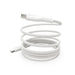 iQuick MagWire 1 self-winding magnetic USB-C charging cable in white showing automatic spiral coiling technology, 100W fast charging, iPhone 15/16 compatible, Brisbane Australia