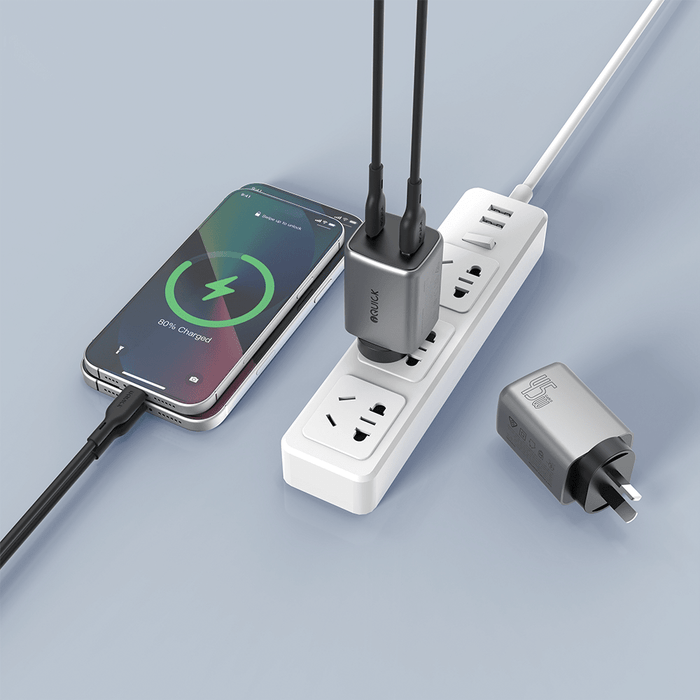 iQuick NANO ENERGY 2 45W PD3.0 USB-C and USB-A Ports Charging Adapter Wall Charger JPC MOBILE ACCESSORIES