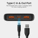 Included USB-A to USB-C cable with iQuick power bank	
