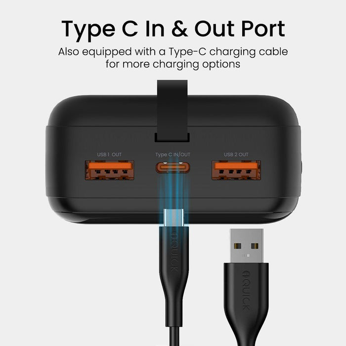 iQuick POWER SQUARE 0 Digital Display Power Bank 30000mAh 22.5W Power Bank JPC MOBILE ACCESSORIES