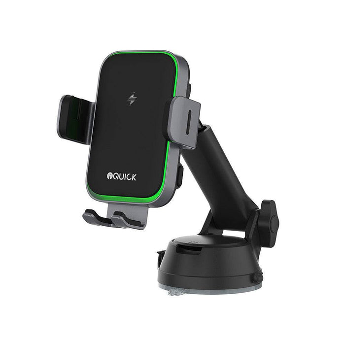 iQuick RX3 car holder demonstrating universal device compatibility 4.7 to 6.9 inches USB-C interface JPC Mobile