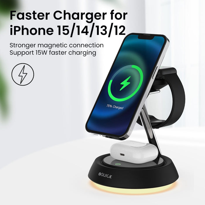 iQuick Twig 2 Multi Functions Wireless Charger With LED Ambient Light