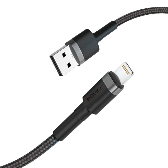 iQuick Braided Lightning to USB-A Fast Charging Cable 3M
