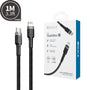 iQuick USB-C to Lightning cable 1m black braided – 20W fast charge