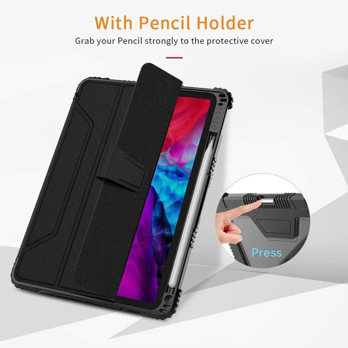 Comfortable typing angle using the foldable design on Armor Flip Case.