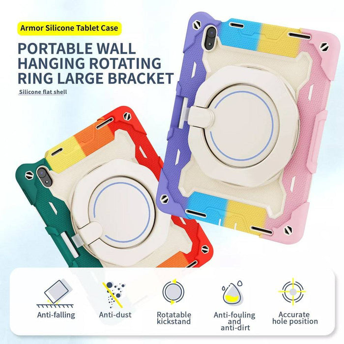 Armor Shockproof Handle Ring Rotation Case Cover for iPad Pro 11 (2024)