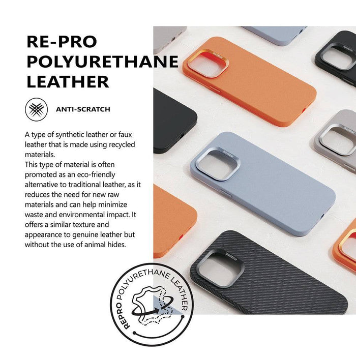 REDEFINE Metal Camera Lens PU Leather Magnetic Case for iPhone 15