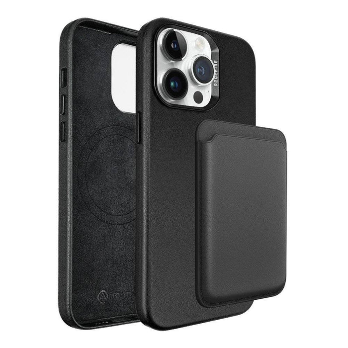 REDEFINE Metal Camera Lens PU Leather Magnetic Case for iPhone 15