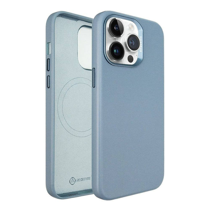 REDEFINE Metal Camera Lens PU Leather Magnetic Case for iPhone 15