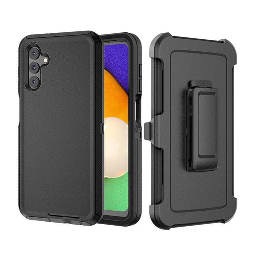 Shockproof Robot Armor Case with Belt Clip for Samsung Galaxy A25 5G - Front View.