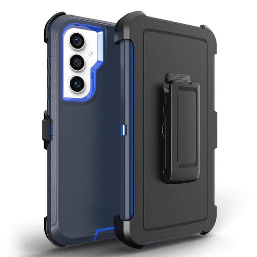 Navy Robot Armor belt clip case for Samsung Galaxy S24 Plus and S25 Plus