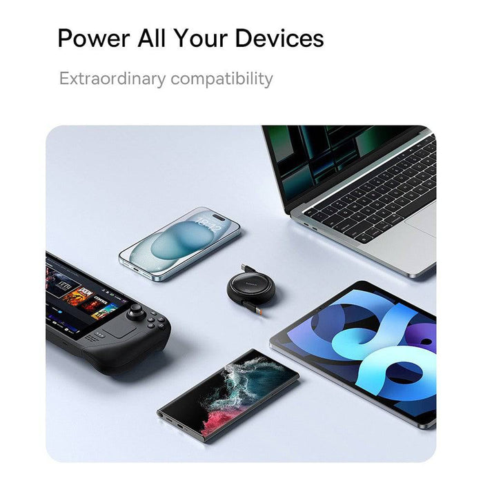 Baseus Free2Draw Mini Retractable Charging Cable Type-C to Type-C 100W 1m Compatible for iPhone 15 Series - JPC MOBILE ACCESSORIES
