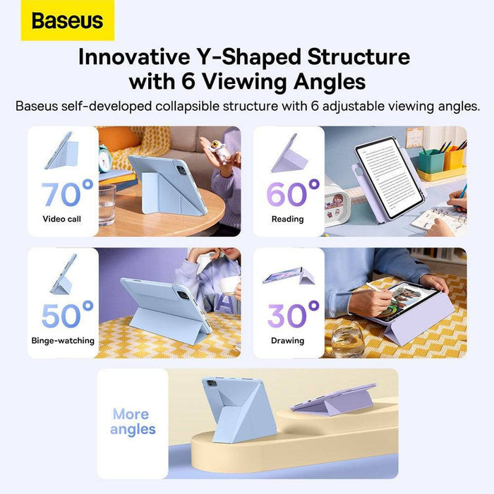 Top-down view of Baseus Case with adjustable stand and pencil holder.