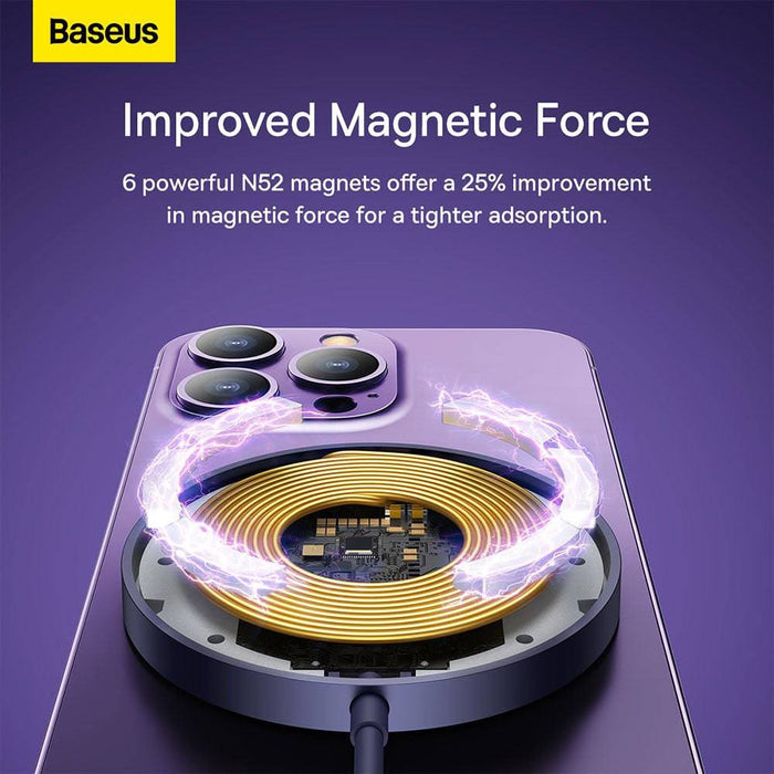 Baseus Simple Mini3 Magnetic Wireless Charger 15W - JPC MOBILE ACCESSORIES