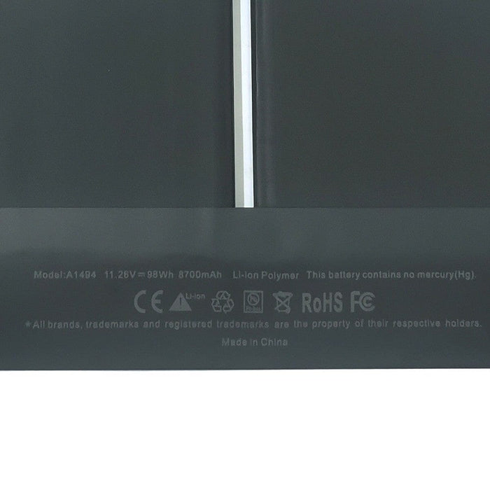 Greencell A1494 replacement battery for MacBook Pro 15" A1398 (Late 2013-Mid 2014) – Fast charging, long-lasting power.