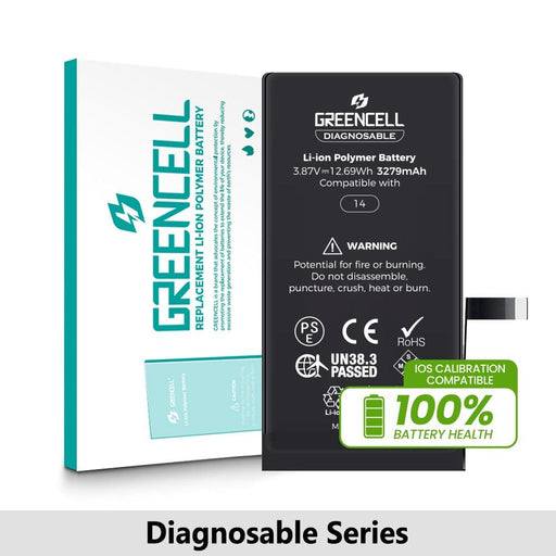 Greencell 3279mAh Replacement Battery for iPhone 14 with Adhesive