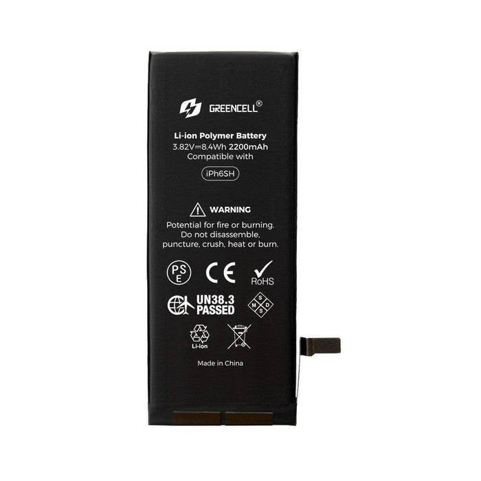 Greencell (High Capacity 2200mAh) iPhone 6s Replacement Battery with Adhesive Strips - JPC MOBILE ACCESSORIES