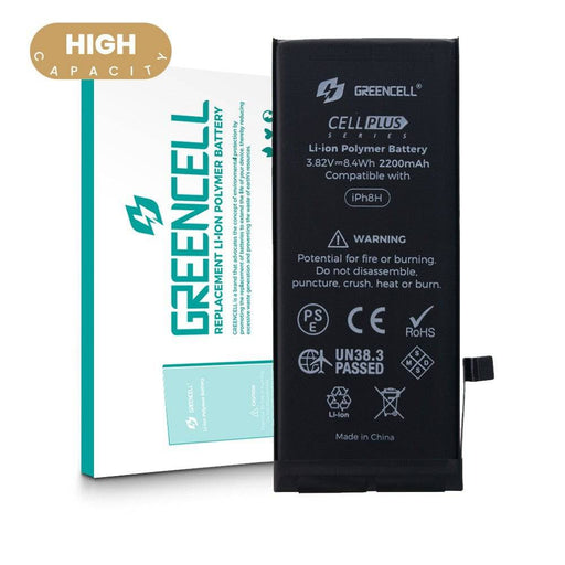 Greencell (High Capacity 2200mAh) iPhone 8 Replacement Battery with Adhesive Strips - JPC MOBILE ACCESSORIES