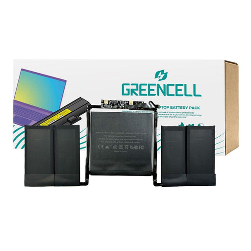 Greencell Battery A1819 for MacBook Pro 13" A1706 Late 2016-Mid 2017 featuring 49.29Wh capacity, 4320mAh lithium polymer technology, and 0-cycle premium quality