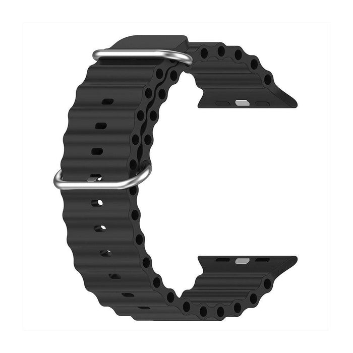 Flexible and Stretchy Fit of REDEFINE Ocean Silicone Sport Apple Watch Band for 45mm