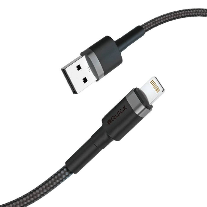 iQuick Braided Lightning to USB-A Fast Charging Cable 3M - JPC MOBILE ACCESSORIES