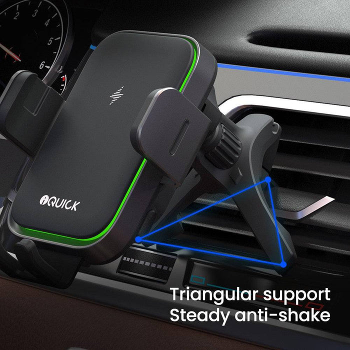 iQuick RX3 15W Wireless Charging Induction Car Holder (IQUICK-X3)-Black - JPC MOBILE ACCESSORIES