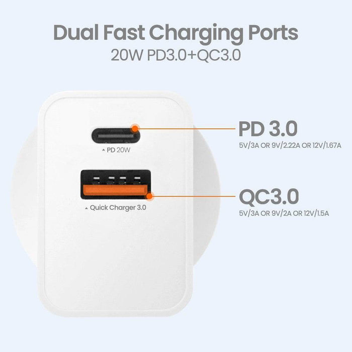 iQuick 20W PD3.0+QC3.0 Fast Charging Adapter - JPC MOBILE ACCESSORIES