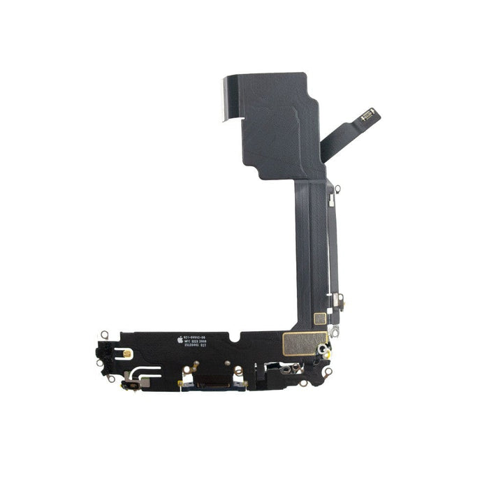 OEM-grade charging port for iPhone 15 Pro Max with blue titanium finish