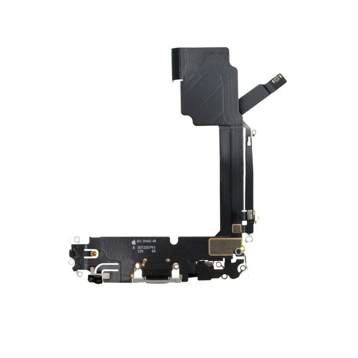High-quality white titanium charging port for iPhone 15 Pro Max repair