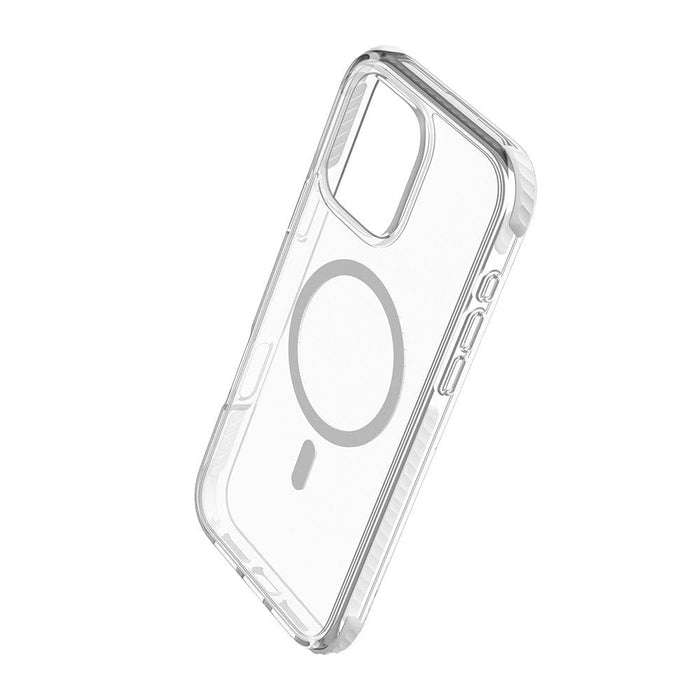 Transparent iPhone 16 Case with Anti-Slip Technology – Full Rear View.