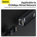 Baseus Lite Series Ethernet Adapter Type-C to RJ45 LAN Port 100Mbps-Black - JPC MOBILE ACCESSORIES