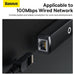 Baseus Lite Series Ethernet Adapter Type-C to RJ45 LAN Port 100Mbps-Black - JPC MOBILE ACCESSORIES