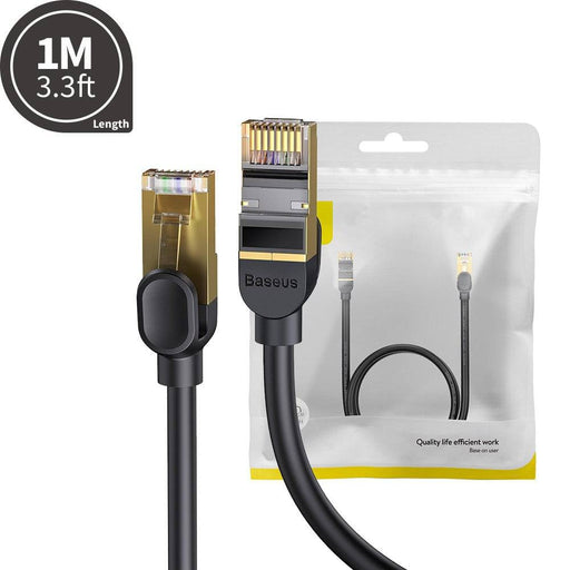 Baseus High Speed Seven Types of RJ45 10 Gigabit Network Cable 1M-Black - JPC MOBILE ACCESSORIES